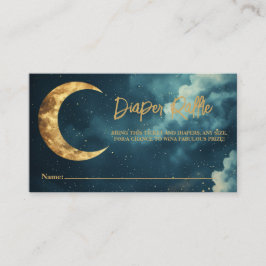 Over the Moon Diaper Raffle Ticket, Celestial Gold エンクロージャーカード
