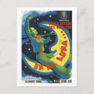 Over the Moon, Film Movie 1937ヴィンテージ ポストカード