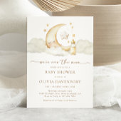 Over the Moon Gender Neutral Celestial Baby Shower 招待状