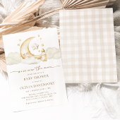 Over the Moon Gender Neutral Celestial Baby Shower 招待状
