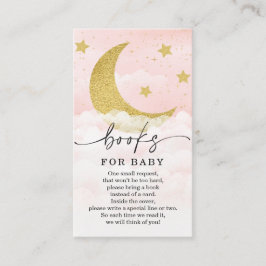 Over The Moon Girl Book Request Baby Shower Card エンクロージャーカード
