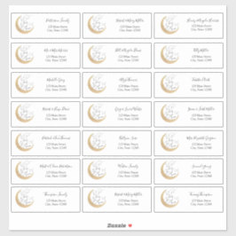 Over the Moon Guest Address Envelopeステッカー シール