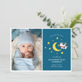 Over the Moon Photos新生児発表 招待状 (スタンド正面)