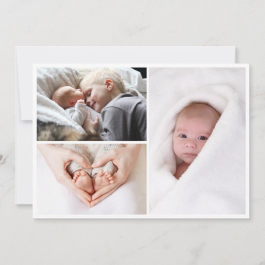 Over the Moon Photos新生児発表 招待状 (裏面)