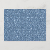 Over the Moon Silver Blue Baby Showers ポストカード (裏面)