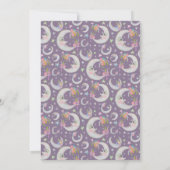 Over the Moon Starsフローララベンダーベビーシャワー 招待状 (裏面)