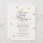 Over The Moon & Stars Boy Baby Shour 招待状 (正面)