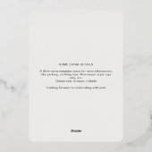 Over The Moon & Stars Girl Baby Shower Foil 箔招待状 (裏面)