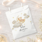 Over the Moon Teddy Bear Baby Shower  フェイバーバッグ (クリップ留めされた状態)