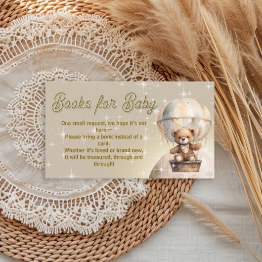 Over the Moon Teddy Bear Books forベビー エンクロージャーカード