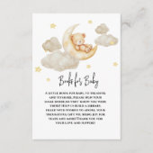 Over The Moon Teddy Bear Books for Baby Shower エンクロージャーカード (正面)