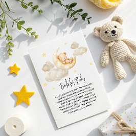 Over The Moon Teddy Bear Books for Baby Shower  エンクロージャーカード