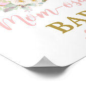 Over the MoonBaby Shower Momomosaバー標識 ポスター (角)