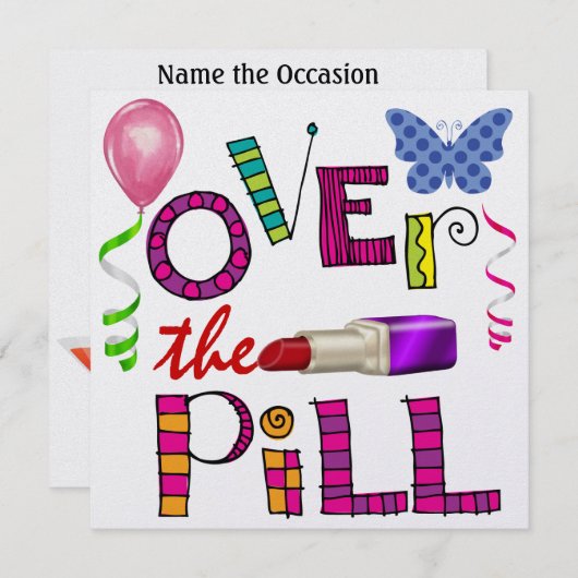 Over the Pill - SRF 招待状 (正面/裏面)