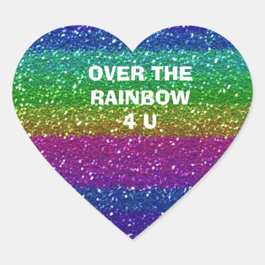 Over the Rainbow 4 Uステッカー ハートシール (正面)