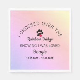 Over The Rainbow Bridge Custom Pet Memorial スタンダードランチョンナプキン