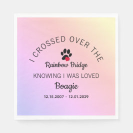 Over The Rainbow Bridge Custom Pet Memorial スタンダードランチョンナプキン