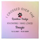 Over The Rainbow Bridge Custom Pet Memorial タイル (正面)