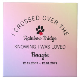 Over The Rainbow Bridge Custom Pet Memorial タイル