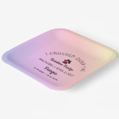 Over The Rainbow Bridge Custom Pet Memorial ペーパープレート (傾斜あり)