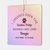 Over The Rainbow Bridge Custom Photo Pet Memorial セラミックオーナメント (左)