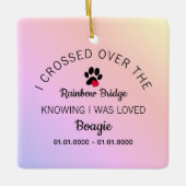 Over The Rainbow Bridge Custom Photo Pet Memorial セラミックオーナメント (正面)