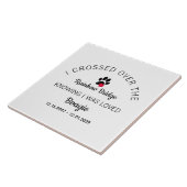 Over The Rainbow Bridge Custom White Pet Memorial タイル (側面)