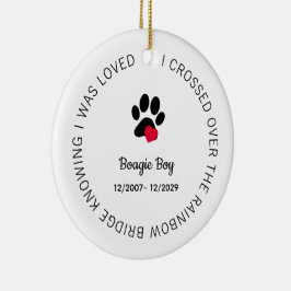 Over The Rainbow Bridge Personalized Pet Memorial セラミックオーナメント