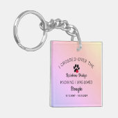 Over The Rainbow Bridge Pet Photo キーホルダー (正面左)