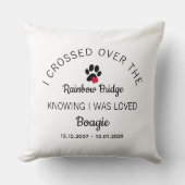 Over The Rainbow Bridge Photo Pet Memorial White クッション (正面)