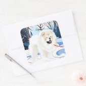 OVER THE RIVER Cream Chowスタンプ2サイズ スクエアシール (封筒)