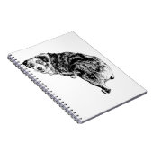 Over-the-Shoulder Aussie Dog Phone Case ノートブック (右側)