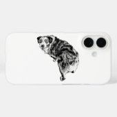 Over-the-Shoulder Aussie Dog Phone Case  Case-Mate iPhoneケース (裏面 (横))