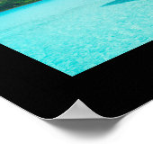 Over-water bungalow in Bora Bora black poster ポスター (角)