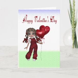 Overalls Doll Valentine Card シーズンカード
