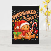 Overbaked And Over It Christmas Cookies Gingerbrea カード (黄色い花)