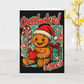 Overbaked And Over It Gingerbread Christmas Baking カード (黄色い花)