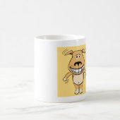Overcaffeinatedおもしろいな犬 コーヒーマグカップ (中央)