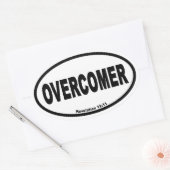 Overcomer Rev 12:11ユーロスタイル 楕円形シール (封筒)