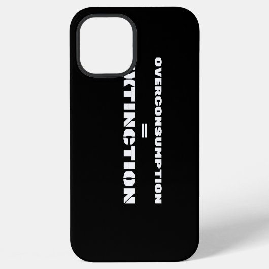 Overconsumption Equals = Extinction CLIMATE iPhoneケース (裏面)
