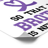 Overdose Awareness Brother Never Forgotten Purple  ポスター (角)