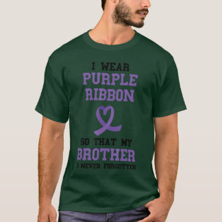 Overdose Awareness Brother Never Forgotten Purple  Tシャツ