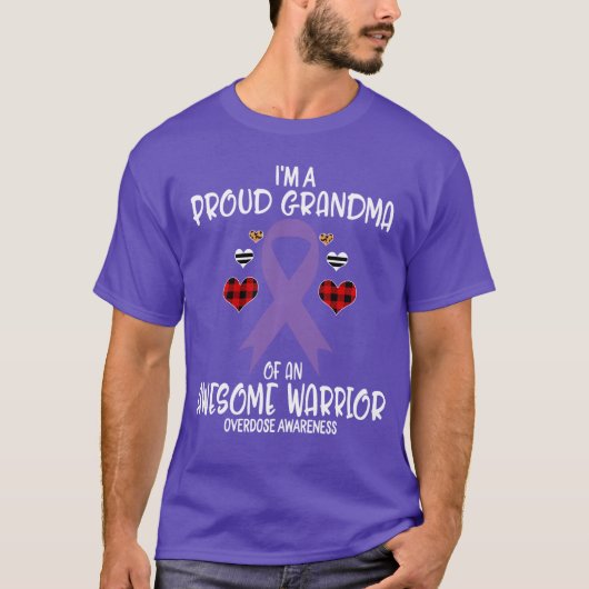 Overdose Awareness Im Proud Grandma of Awesome War Tシャツ (正面)