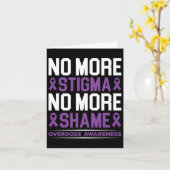 Overdose Awareness No More Stigma No More Shame Ad カード (黄色い花)