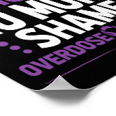 Overdose Awareness No More Stigma No More Shame Ad ポスター (角)