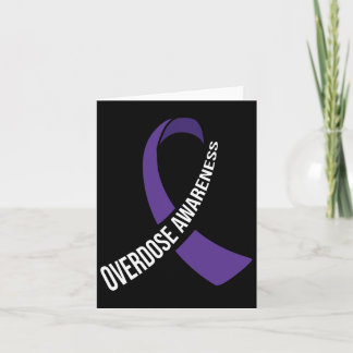 Overdose Awareness Purple Ribbon Drug Addiction 26 カード