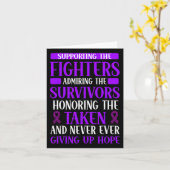 Overdose Awareness Purple Ribbon Drug Addiction 2  カード (黄色い花)