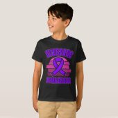 Overdose Awareness Purple Ribbon Drug Addiction 31 Tシャツ (正面フル)