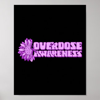 Overdose Awareness Purple Ribbon Drug Addiction 32 ポスター