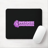 Overdose Awareness Purple Ribbon Drug Addiction 32 マウスパッド (マウス)